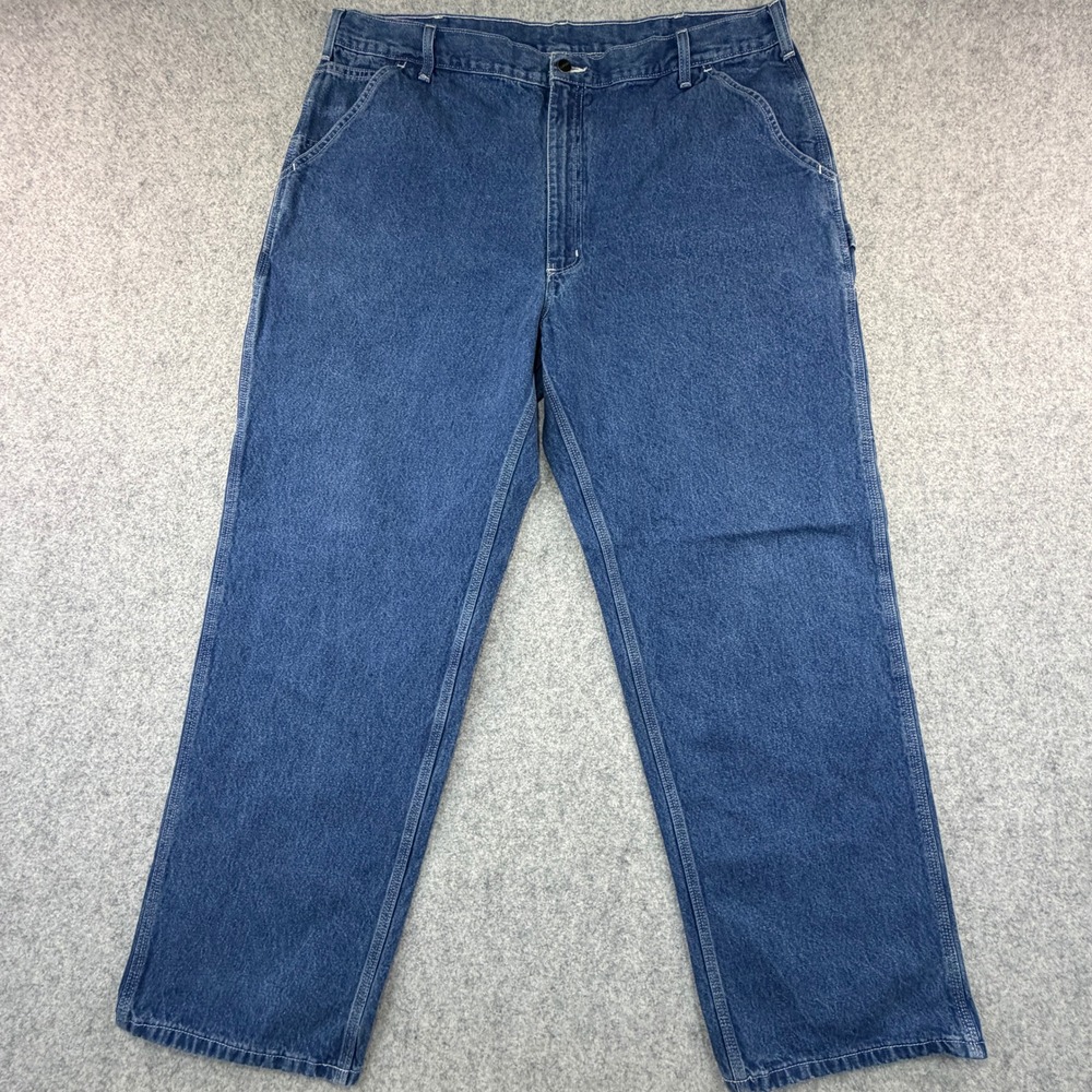Carhartt B13-DST Loose Original Fit Carpenter Jeans Mens 42x32 Blue Denim Work